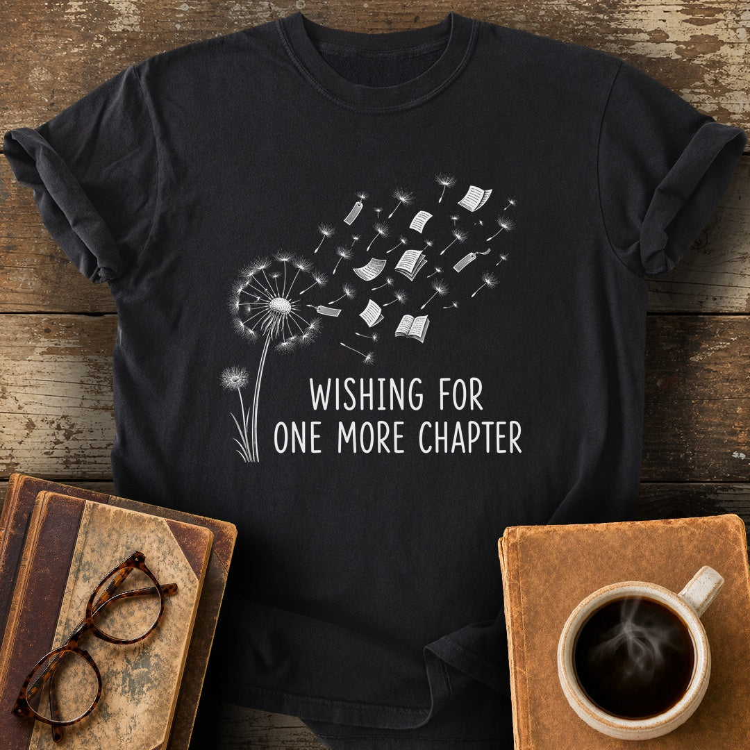 Wishing for One More Chapter Tee - black shirt mockup